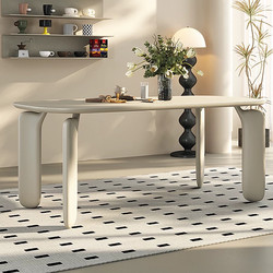 Light Luxury Solid Wood Minimalist Long Table Designer Desk Creative Dining Table Personalized Desk Negotiation Table Artistic Table
