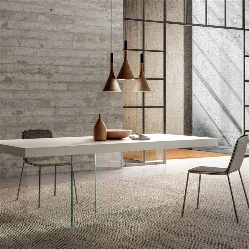 Solid wood suspension large board table designer creative negotiation table clothing store personality display long table simple island table dining table