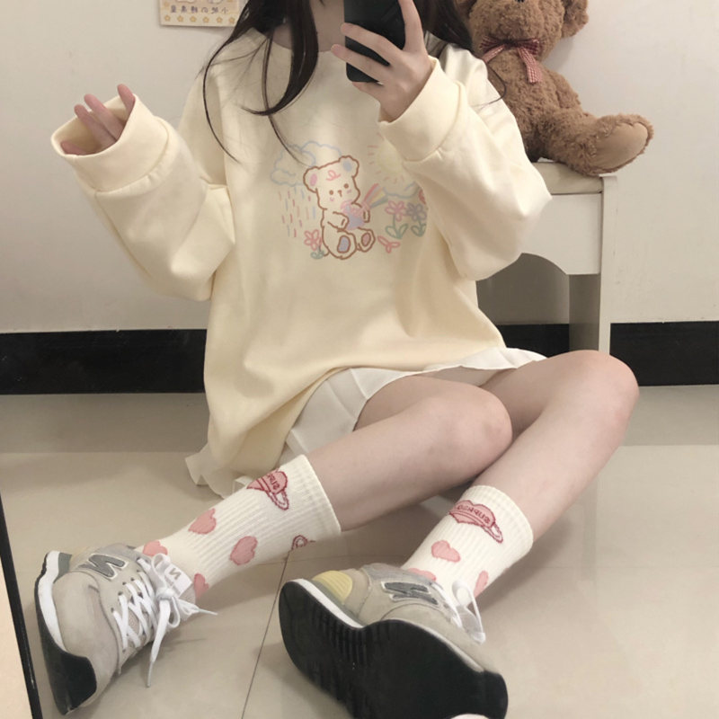 Big Sale! Original Design Niche Sweatshirt for Women, Early Spring 2024 New Style, Cute Long-Sleeved Oversize Top