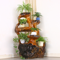 Root Carved Flower Shelf Pendulum ornament Living room root carved bonsai root carving pendulum root carved base fragrant camphor wood pendulum piece H2662