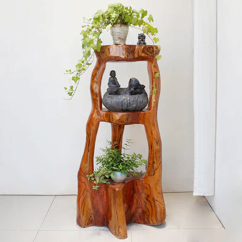 Root carving frame natural tree root balcony bonsai frame Solid wood natural wood flower frame camphor wood floor MH599