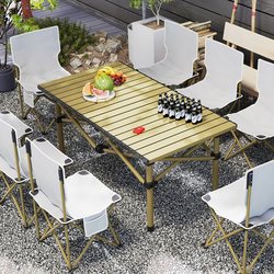 Outdoor Folding Table Portable Camping Table and Chair Picnic Egg Roll Table Barbecue Table Night Market Stall Special Table and Chair