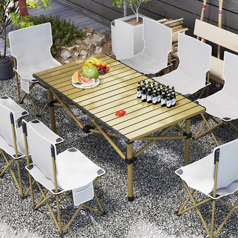 Outdoor Folding Table, Portable Camping Table and Chairs, Picnic Egg Roll Table, Barbecue Table, Night Market Stall Table and Chairs