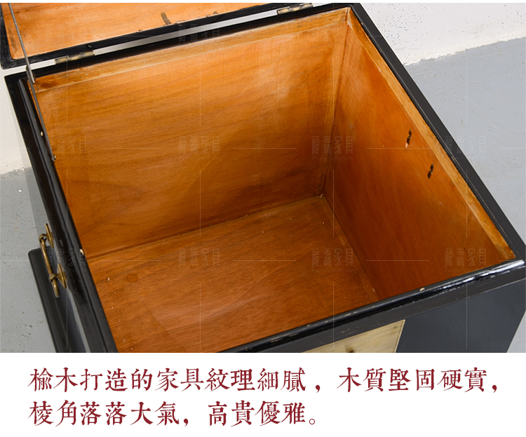 Mới Trung Quốc đồ cổ cũ hộp gỗ đen đen trắng xanh góc vài đầu giường hộp phòng ngủ hộp lưu trữ giày băng ghế bàn cà phê - Cái hộp thùng gỗ ngâm chân