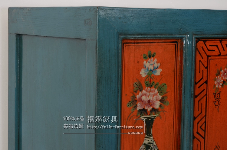 Tủ lưu trữ tủ bên hông phong cách Trung Quốc mới tủ đồ nội thất bằng gỗ rắn tủ trà cây du sơn cổ cũ tủ giày tiền sảnh - Buồng