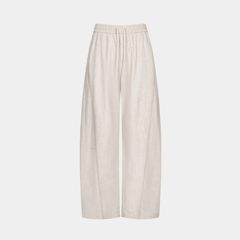 Dongjie Linen Blend Drapey Casual Pants for Men, Curved Cut, Relaxed Loose Straight Wide-Leg Pants Dongjie Linen Blend Drapey Casual Pants for Men, Curved Cut, Relaxed Loose Straight Wide-Leg Pants