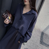 (LAMBO exclusive @ te) quality precision oversize stereo profile pocket linen shirt