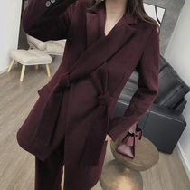  (LAMBO Exclusive) 75%Wool three-dimensional knotted tie Wool suit jacket