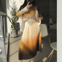  (LAMBO Exclusive@Special) Custom beautiful romantic gradient shirt pleated skirt set