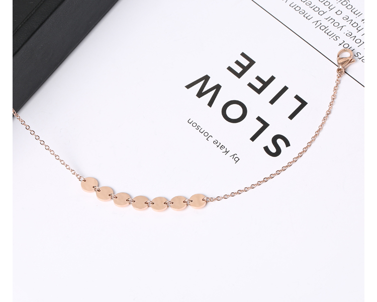 Titan thép 18K vàng hồng vòng chân màu vàng nữ thời trang hoang dã đơn giản cá tính sinh viên mạng đỏ Nhật Bản và Hàn Quốc không phai vòng chân nữ đẹp