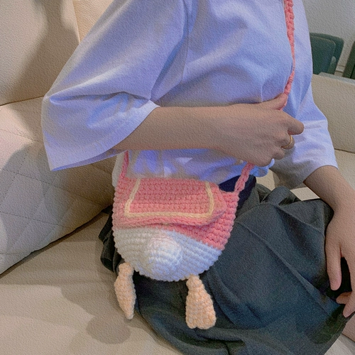 Вязаная сумка ручной работы, набор материалов, крючок для вязания ручной работы, кошелек, сумка через плечо, Дональд Дак, «сделай сам»