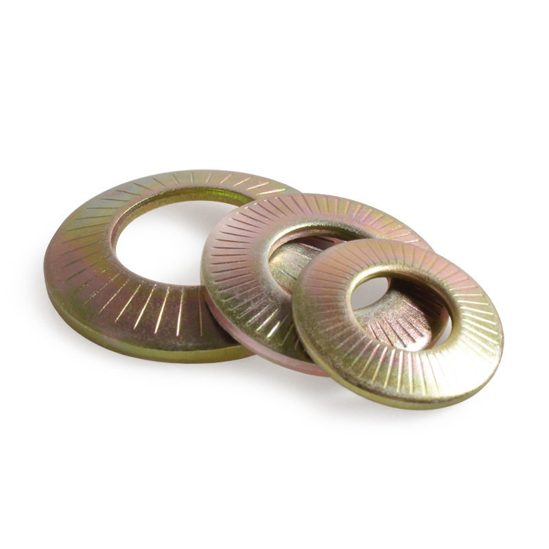 Galvanized butterfly gasket anti-slip sheet saddle-shaped single-sided flower tooth gasket anti-loose locking spacer φ 4-φ 1 6