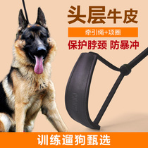 Dog traction line Item Circle Large canine P chain neck with walking dog Traction Rope Pet Bull Leather Gold Maud Dog Rope