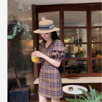 Rubbit chic2021 summer new product age girl temperament V-collar small waist dress