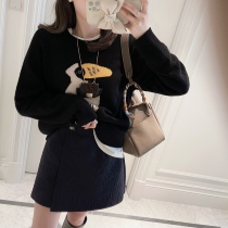 Rabbit vip store 21 new winter products high - end line warm big mouth bird pattern round - collar cashmere knitting sweater woman