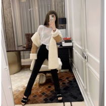 Rubbit2020 winter super recommended~No di good to wear thin high-waisted suit material brushed split trousers