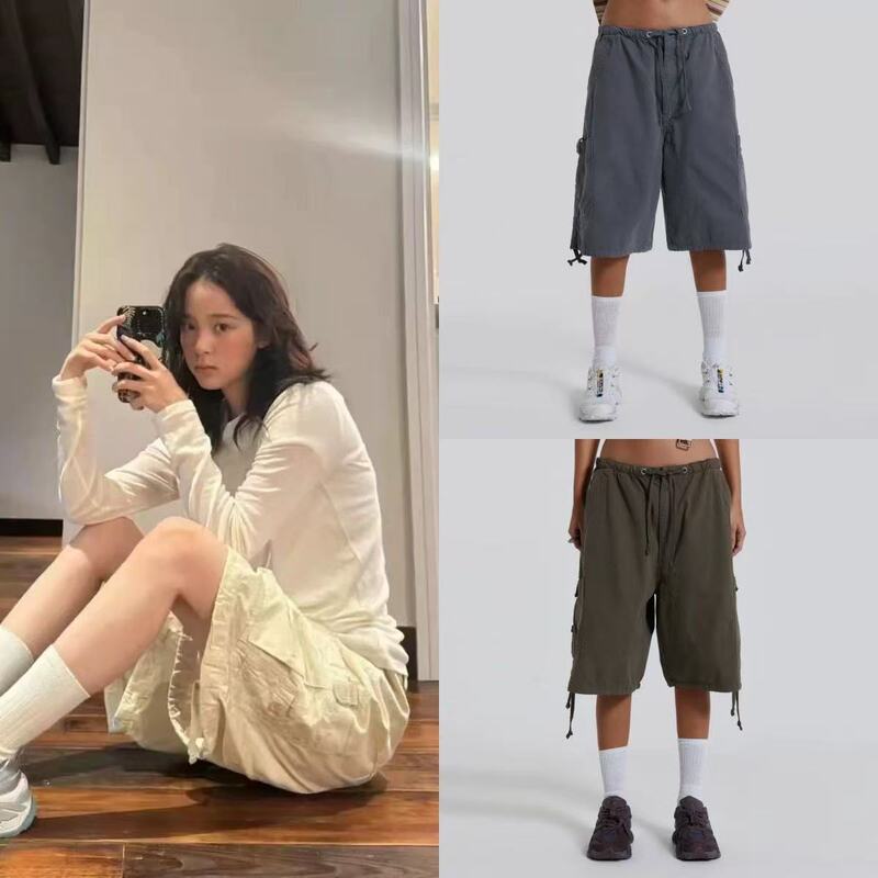 [Official Authentic Product] Jaded London Ou Yang Nana's Same Style Cargo Pants, Loose Straight Wide-Leg Shorts