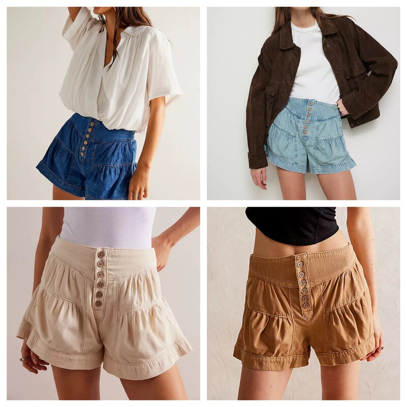 [Official Authentic Product] Free People 2026 Summer New European and American Style Versatile Casual Shorts for Women