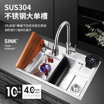 Cuisine SUS304 évier en acier inoxydable épaisseur 4 0 lavabo ménager table centre et main basse - et - en bas grands singles