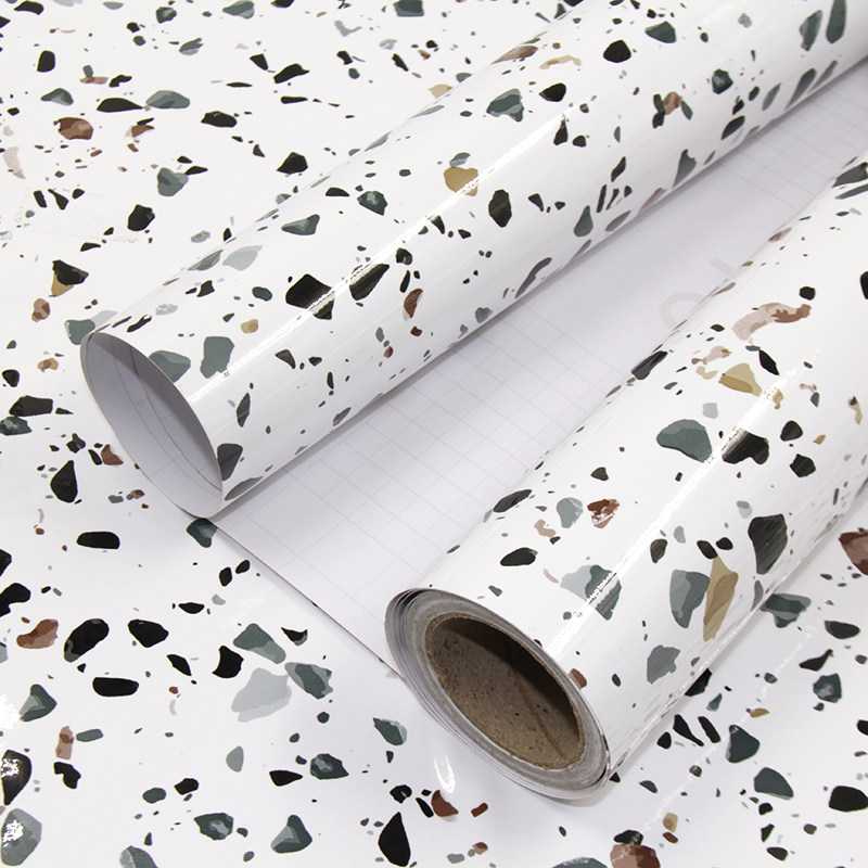 Kitchen anti-oil sticker high temperature resistant waterproof overall cabinet hearth table top floor bathroom tile wall stickup for self-glued anti-smoke