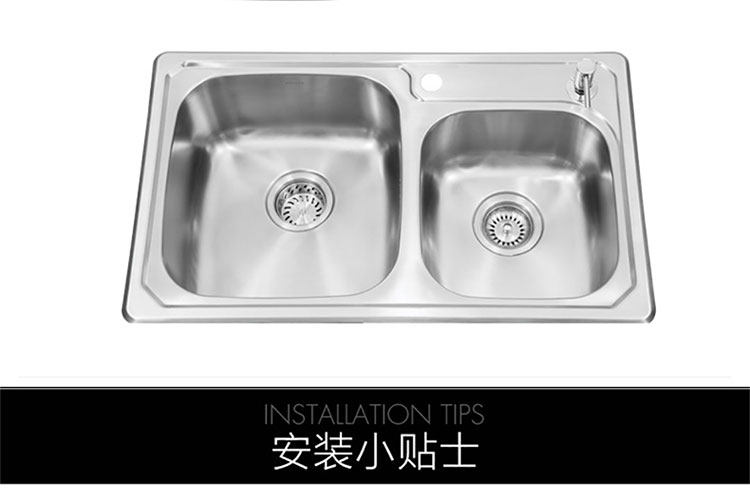 Мойка одинарная 科勒密顿大小厨盆非抗油盾304不锈钢厨房双槽洗菜盆洗碗池 KOHLER
