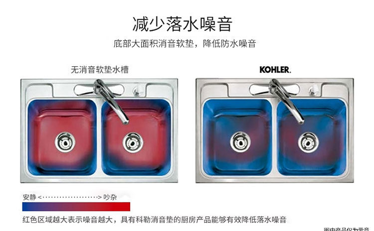 Мойка одинарная 科勒密顿大小厨盆非抗油盾304不锈钢厨房双槽洗菜盆洗碗池 KOHLER