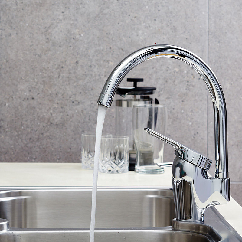 The installation of cold and hot water faucet K-668T-B-CP is not included