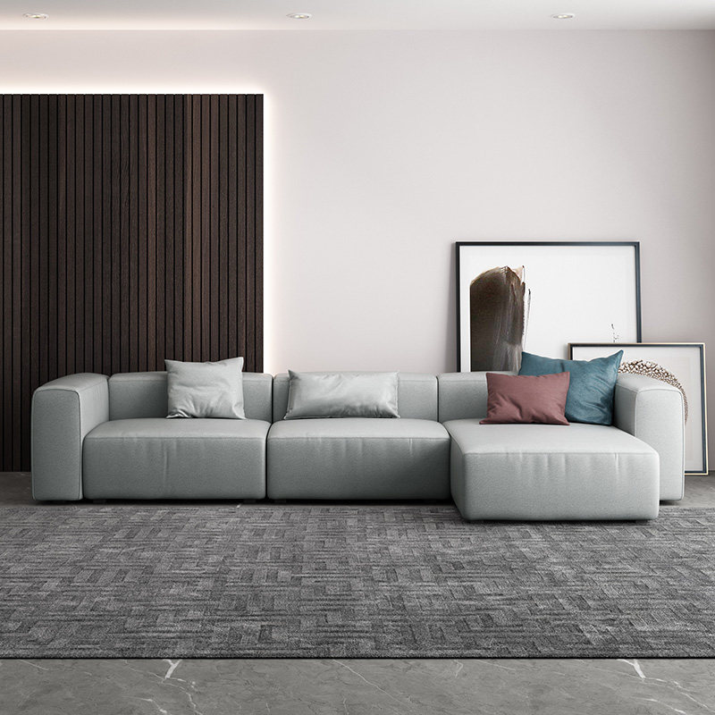 Minimalist light luxury modern minimalist net red small apartment three-seat in-line combination Nordic solid wood technology fabric sofa - Taobao