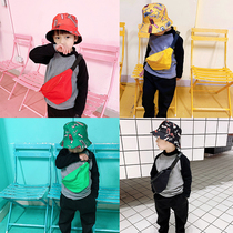  Childrens bag Boy satchel Boy girl coin purse messenger bag large child child bag Korean version handsome trendy cool