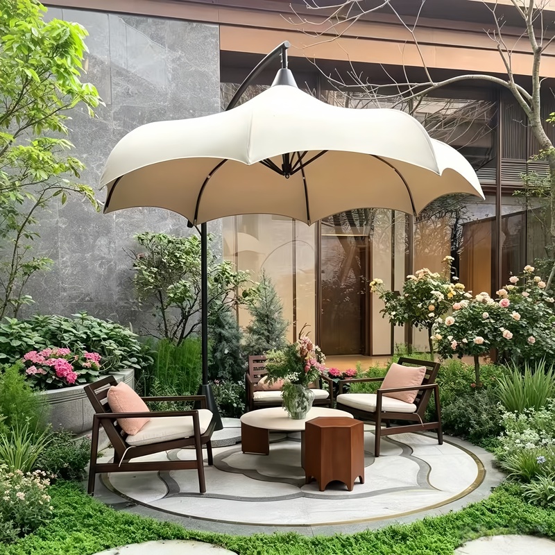 Outdoor Parasol, Courtyard Umbrella, Sun Umbrella, Roman Umbrella, Terrace, Hotel, Swimming Pool, Cafe, Balcony, Garden Umbrella