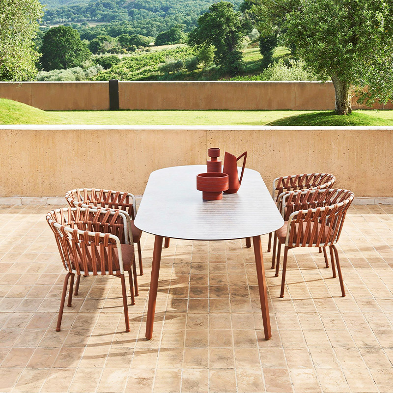 Outdoor Table and Chair Designer Rope Leisure Courtyard Rattan Chair Balcony Three-Piece Set Outdoor Open-Air Rainproof Combination Furniture