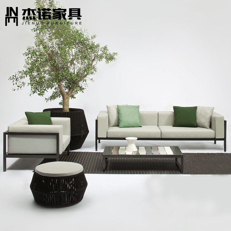 Nordic outdoor furniture designer engineering sofa combination aluminum alloy reception hotel courtyard garden villa sofa