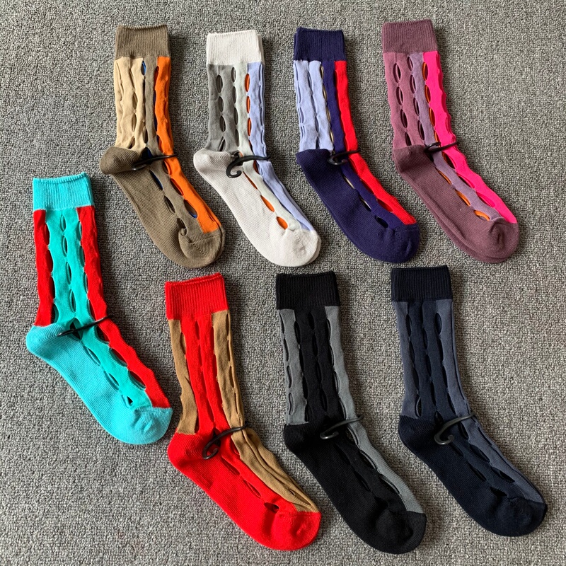 Trendy Japanese Saturn Women's Summer Fashion Ripped Distressed Socks, Unique and Stylish Mid-Calf Socks Trendy Japanese Saturn Women's Summer Fashion Ripped Distressed Socks, Unique and Stylish Mid-Calf Socks