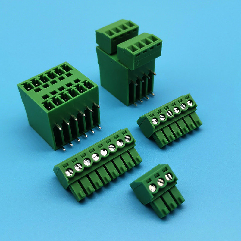 双层双排弯脚插座KF2EDGRH 3.81MM插拔式PCB接线端子15EDGRH