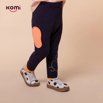 Girls spring and autumn trousers childrens leggings foreign style 19 new wild baby trousers baby Autumn childrens clothing