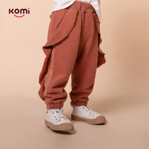 Girls pants childrens clothing trousers bunk feet foreign autumn clothes New sports pants baby Haren pants children