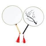 Детский шелковый круглый веер, «сделай сам», ручная роспись