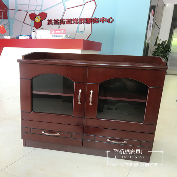 Wooden veneer tea cabinet office conference room hotel dining cabinet dining cabinet wine cabinet modern minimalist pantry cabinet