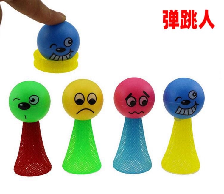 Nostalgic Childhood Toys Children's Puzzle Bounce People Number Bounce Genie Spring Human Sparkling Jumper High 9CM