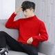 Áo len nam thanh niên mùa đông phiên bản Hàn Quốc của xu hướng đẹp trai cá tính học sinh trung học phổ thông áo len cổ cao cộng với nhung dày