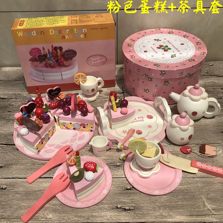 Bé gái bé gái cắt bánh nhà bếp chơi đồ chơi nhà 2-3-4-5-6 quà sinh nhật bộ đồ chơi nhựa
