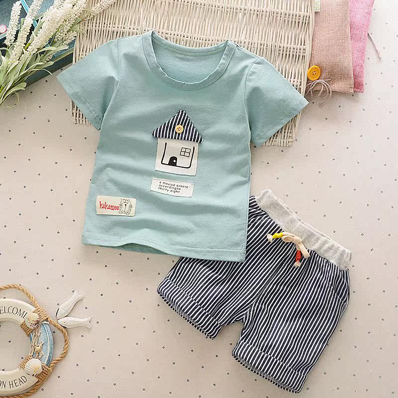 9到11个月男宝宝夏装套装2-3岁潮韩版1儿童装短袖10小孩夏天衣服4