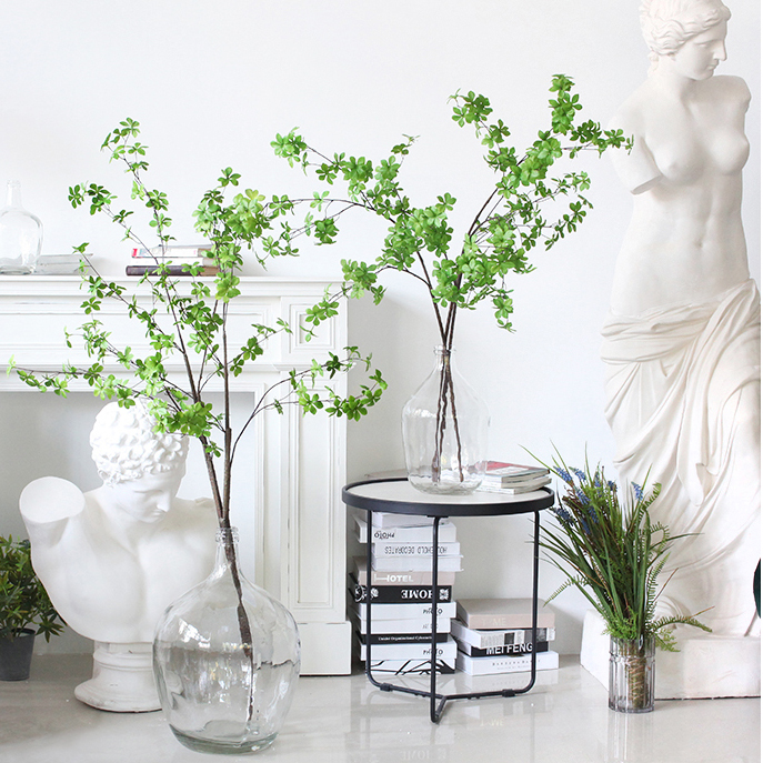 Japanese hanging bell horse drunken wood imitation leaf fake flower dried flowers green plant soft decoration photo ornament shop Nordic style decoration