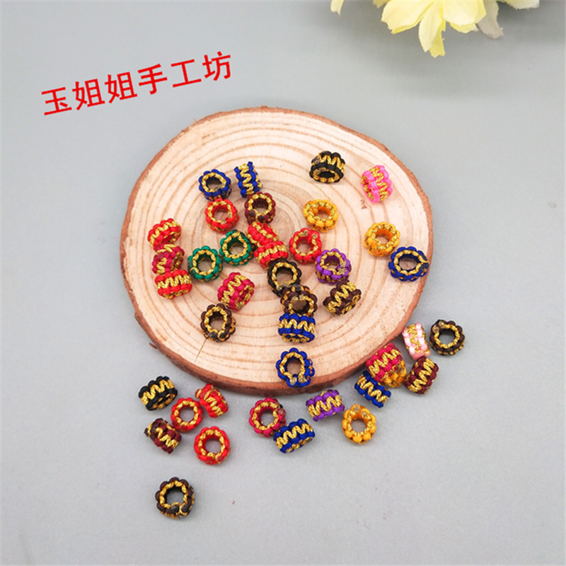 Pure hand woven flat tie gold wire coil Handmade Diy accessories Material choreography rope pinewood Pineapple Junction small accessories