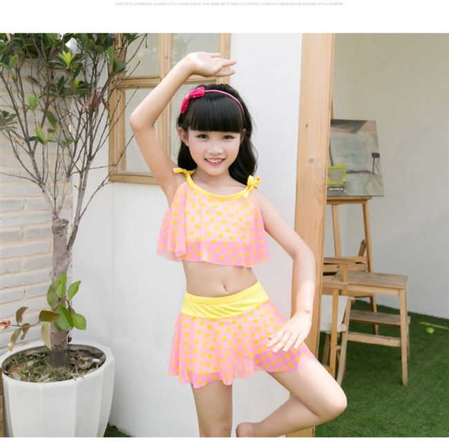 . Quần sịp Cô gái Công chúa Sản phẩm mới Đồ bơi trẻ em dễ thương Cô gái nhỏ Chia kỳ nghỉ Phong cách thời trang thoải mái - Bộ đồ bơi của Kid