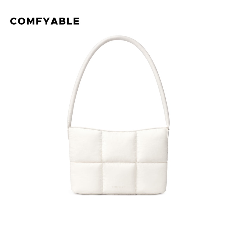 Comfyable Underarm Bag Women's Magnetic Shoulder Bag for Work, Simple and Lightweight, Suitable for Ipadmini7/6 White