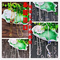 Tedwatu people Buddhist Thai genuine products Thailand imports pure silver snake bone brand chain bracelet with gold enamel