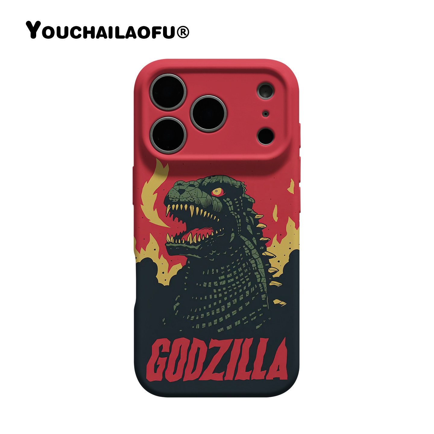 Godzilla Character Vintage Anime Full Cover Soft Case Phone Case for iPhone 17, 16, 15, 14 and 13