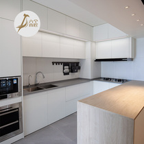 Simple whole kitchen cabinet custom wood texture finish kitchen cabinet industrial style open whole house decoration custom