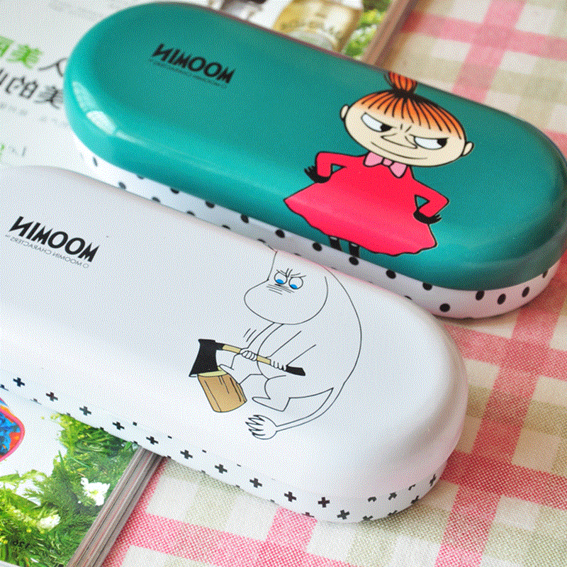 包邮可爱金属创意眼镜盒小清新马口铁眼镜盒铁盒收纳盒送眼镜布